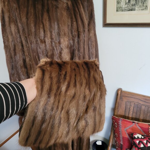Vintage 40's Mink Coat with MAtching Muff /Handbag - Picture 9 of 15